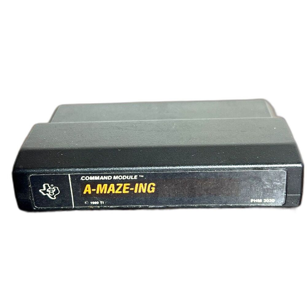 A-MAZE-ING Game Texas Instruments Command Module PHM3030 TI-99/4A Vintage 1980